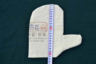 短款耐溫二指帆布防護手套